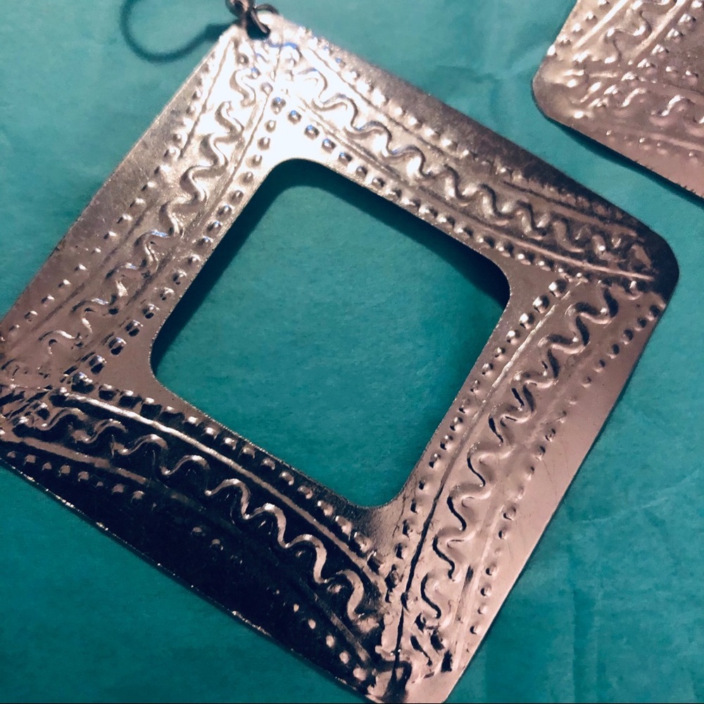 MEXICAN TIN FOLK ART-INSPIRED Tin Earrings!! - Picture 3 of 4